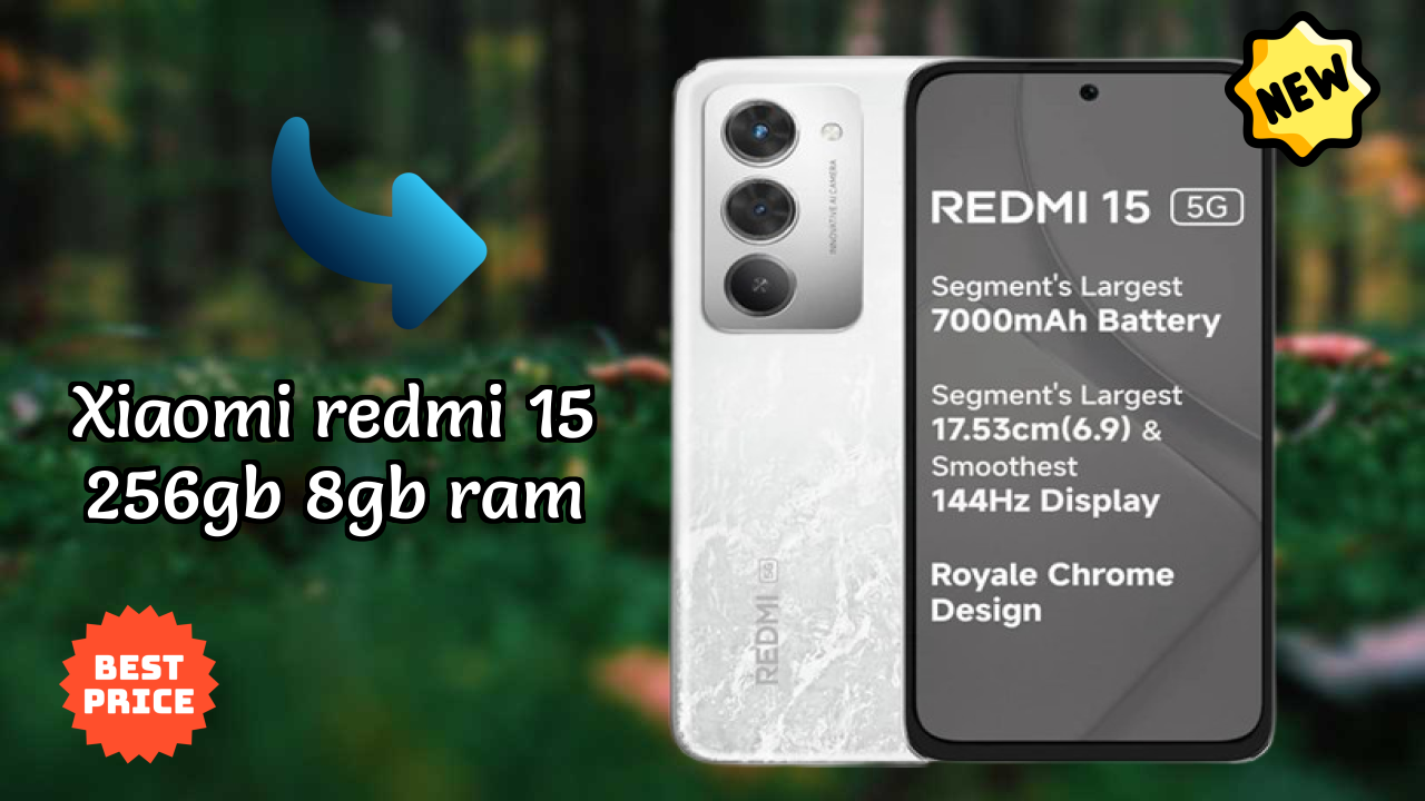 Xiaomi Redmi 15 256GB 8GB RAM Battery Life: 7000 MAh Charging Speed